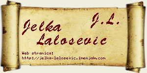 Jelka Lalošević vizit kartica